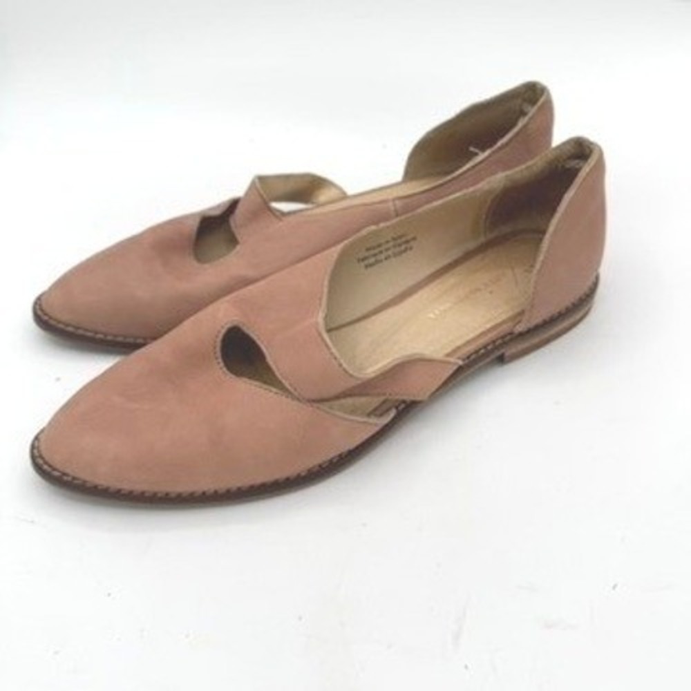 Anthropologie Sasha Flats Women 39 Leather D'Orsay Ballet Coquette Chic Office